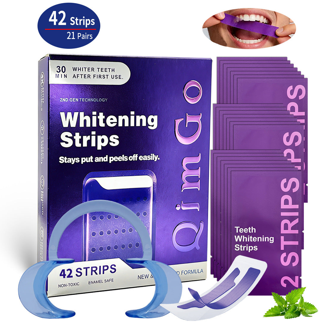 DR.DENT Purple Teeth Whitening Strips